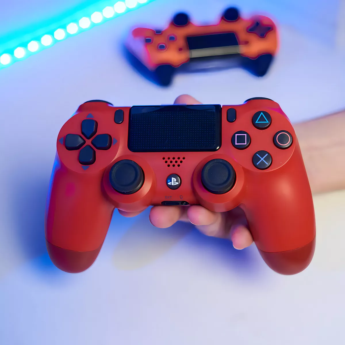 Control joystick inalámbrico Sony PlayStation Dualshock 4 ps4 magma red