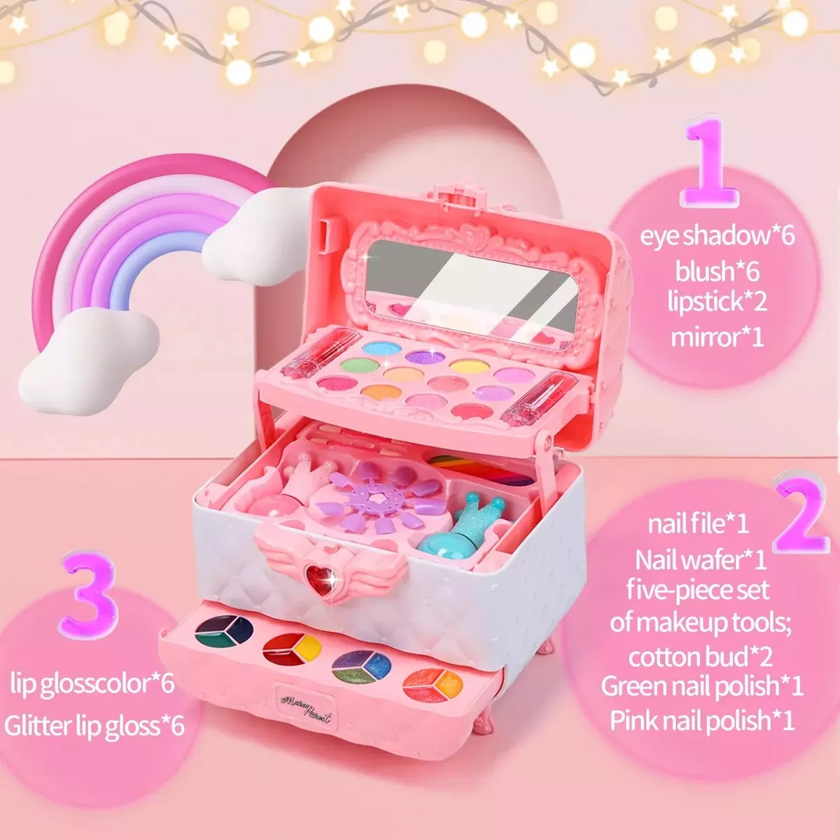 Juguetes Maquillaje Lavable De No Tóxico Regalo Navidad Niña