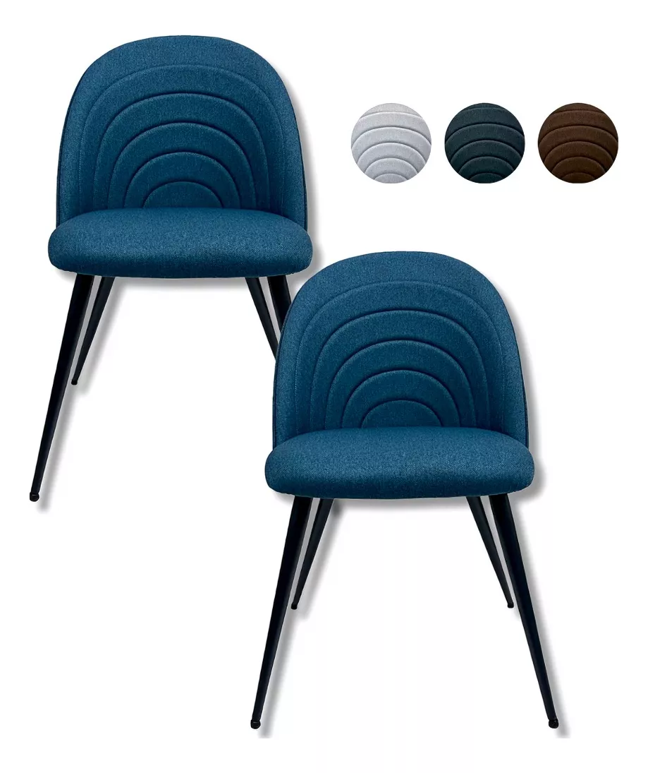 Set 2 Sillas Comedor Elegantes Asiento Acolchado Benkel