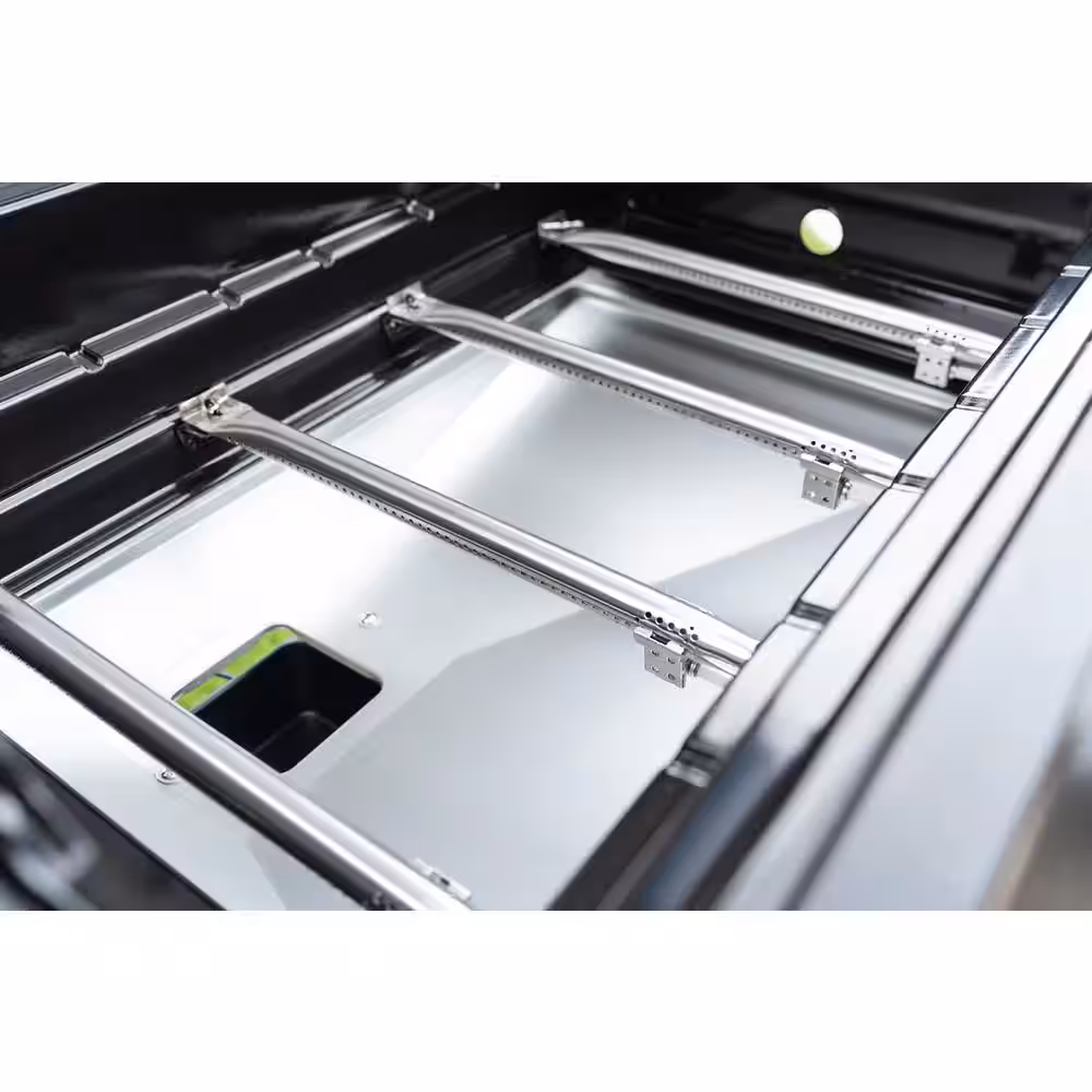 Parrilla de gas propano Nexgrill de 4 quemadores en color negro con tapa principal de acero inoxidable 720-0925PG
