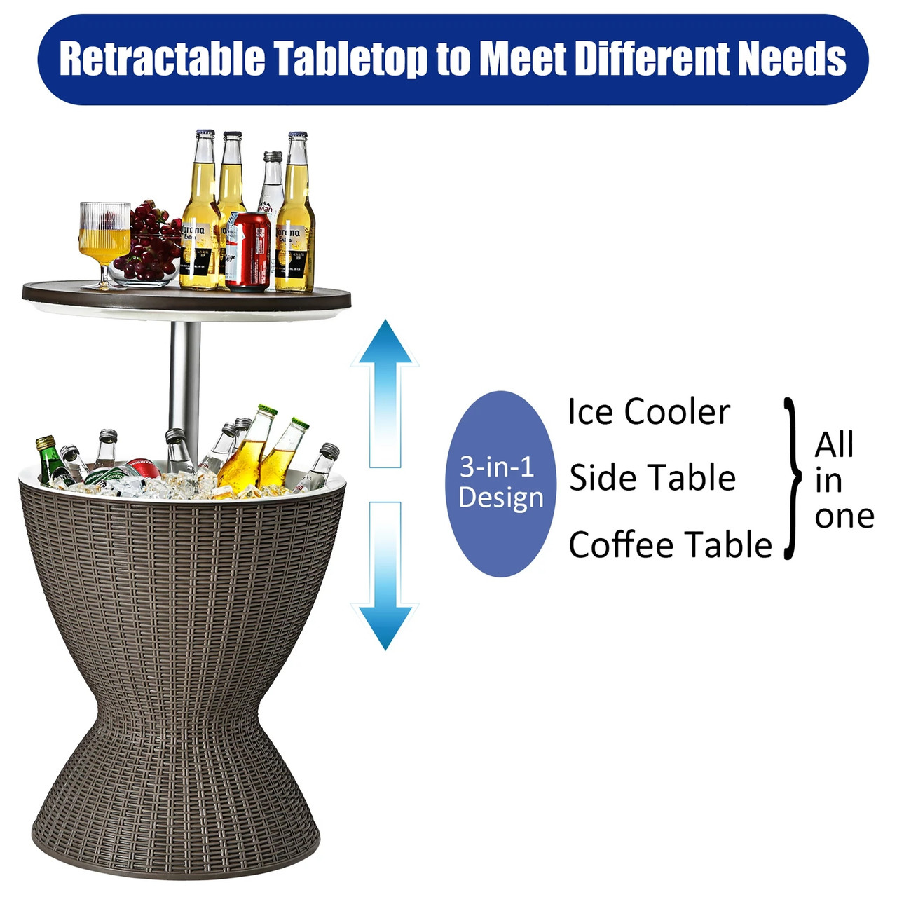 Mesa de bar clásica nevera