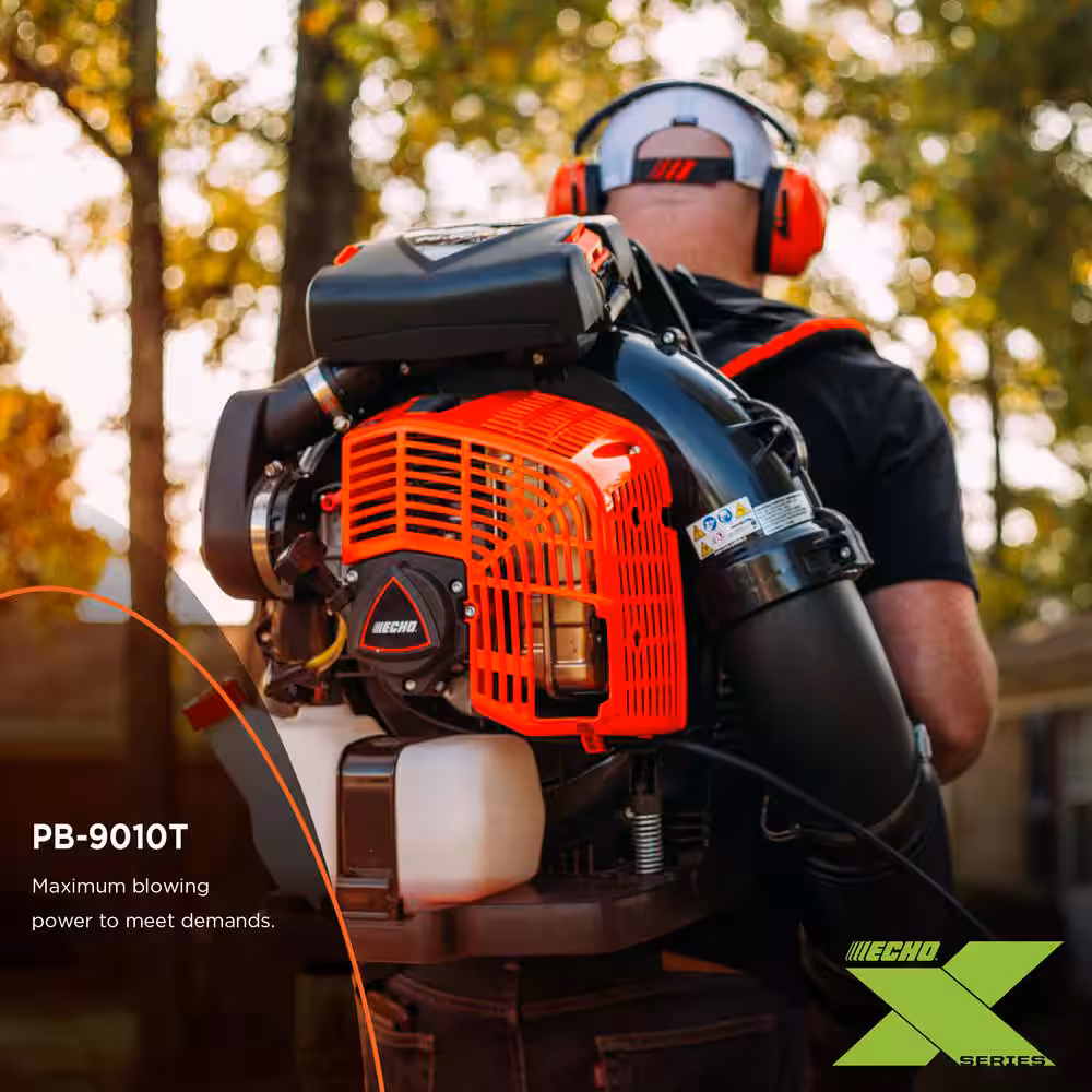 ECHO 220 MPH 1110 CFM 79.9 cc Gas 2 tiempos Serie X soplador de mochila con acelerador montado en tubo PB-9010T