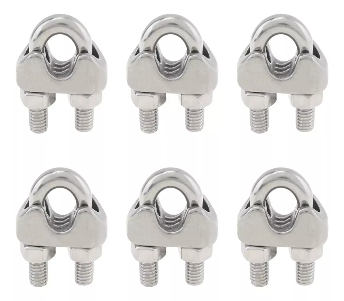 10pcs Nudo Para Cable De 1/4 Acero Inox,abrazaderas De Cable