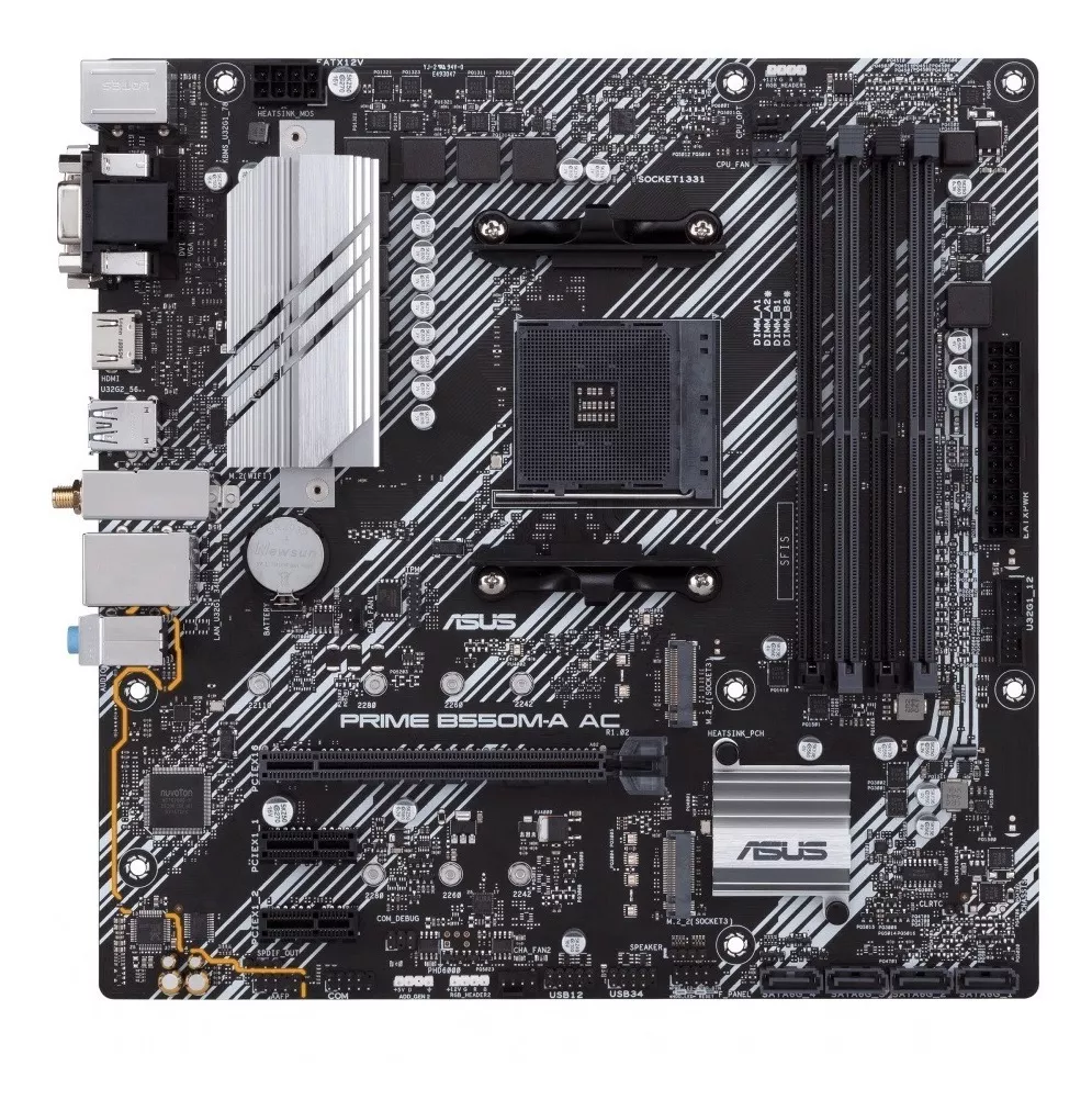 Tarjeta Madre Asus Prime B550m-a Wifi Pcie 4.0 Dual M.2 4x4
