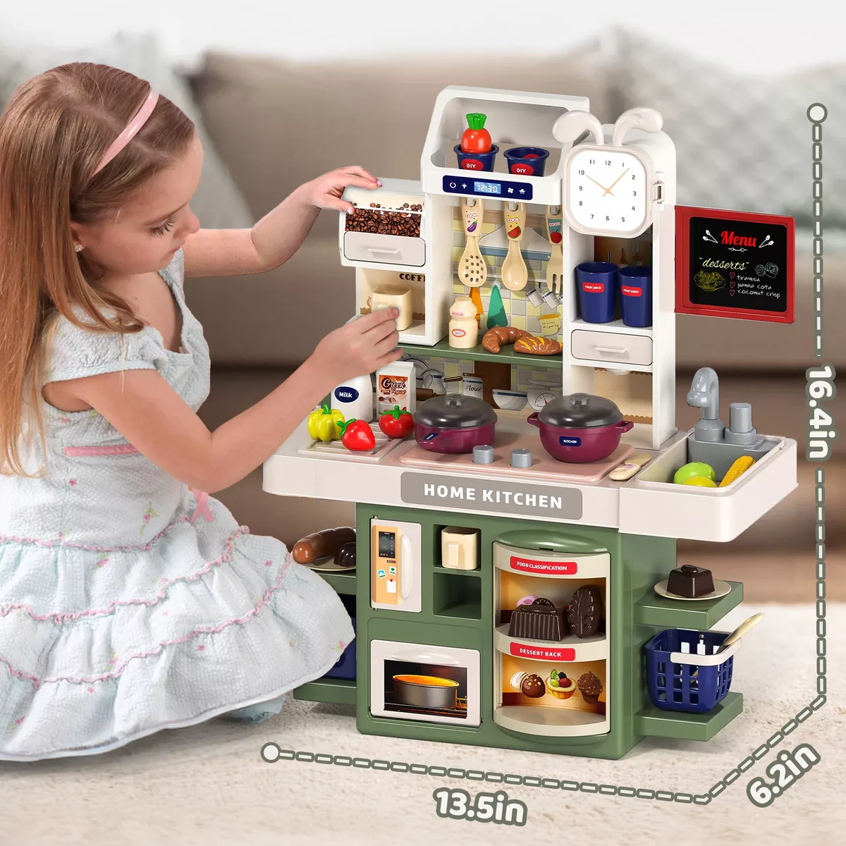Cocina Infantil De Juguete Para Niños Con Luz Y Sonido 34pcs