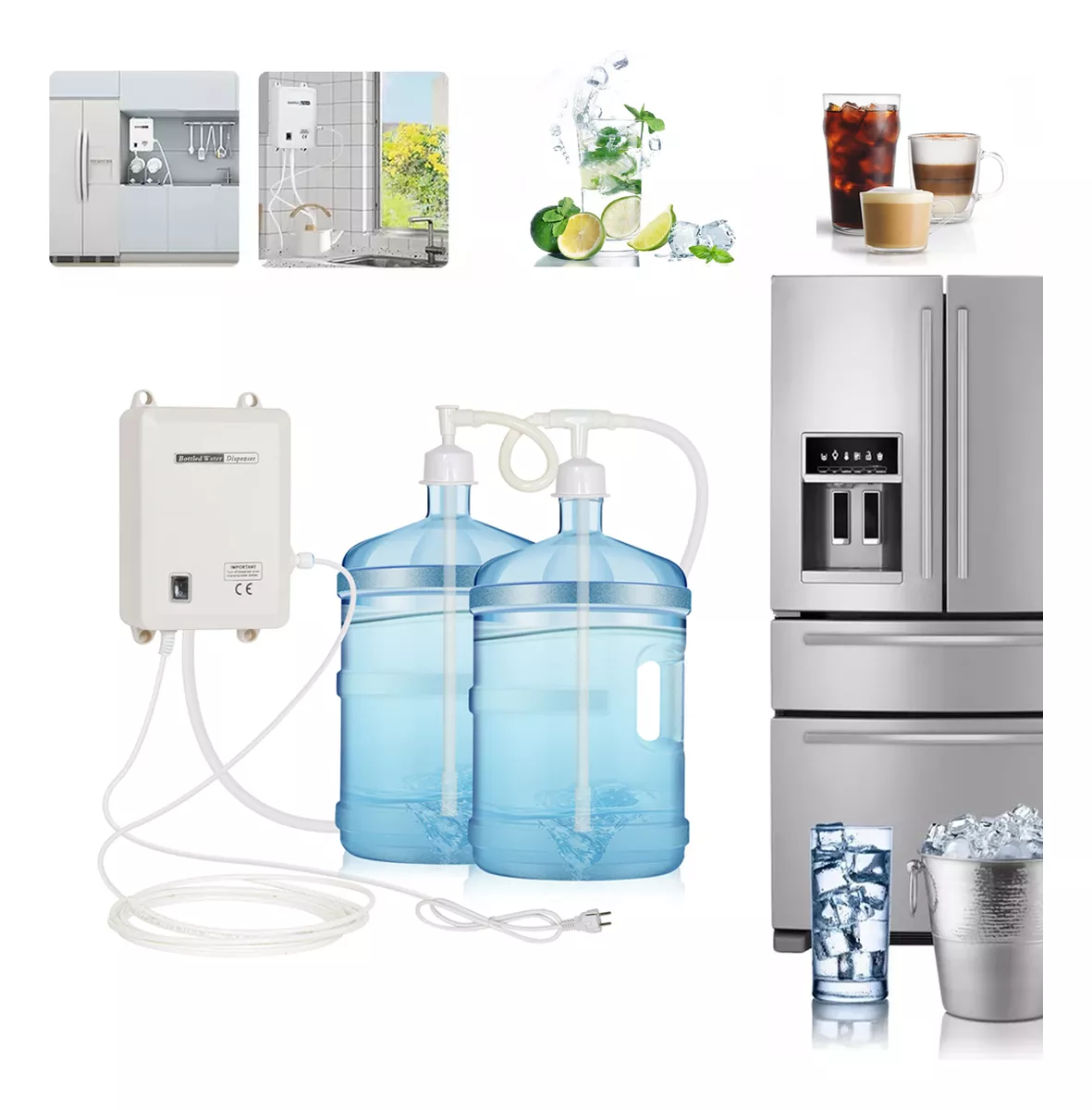 2 En 1 Bomba Agua Para Refrigerador Dispensador Agua E Hielo