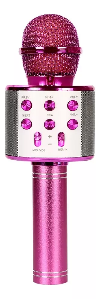 Micrófono De Karaoke Inalámbrico Con Bluetooth Y Bocina Azul Jutang 001