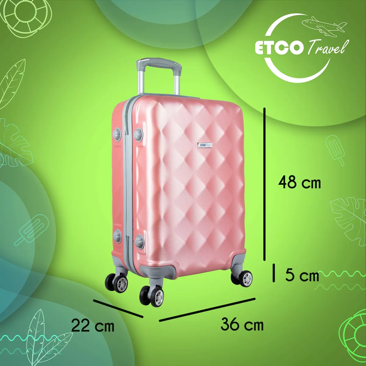 Maleta Con Ruedas Giro 360° De Viaje, 20 Pul Maletas Rigidas