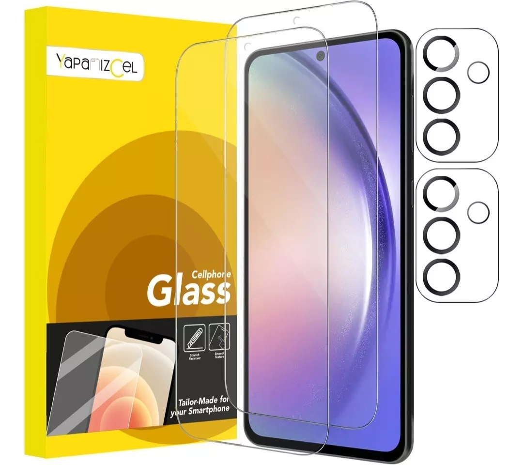 paquete 2 Unidades Mica Cristal Templado + 2 Micas Para Cámara