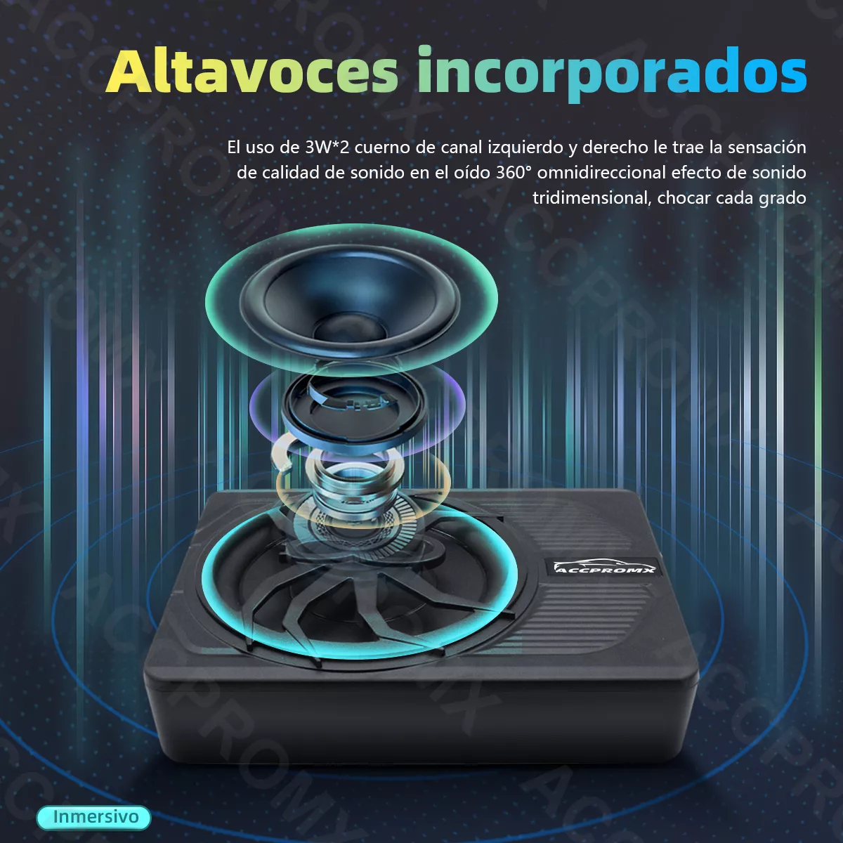 Subwoofer Amplificado 10 800w Rgb Bocinas Bajo Amplificados
