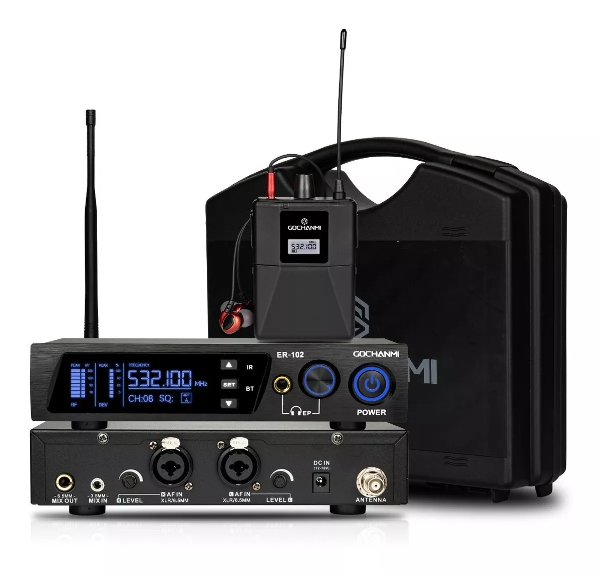 Sistema Monitoreo Gc Er102 1 Canal In Ear Bluetooth Estuche