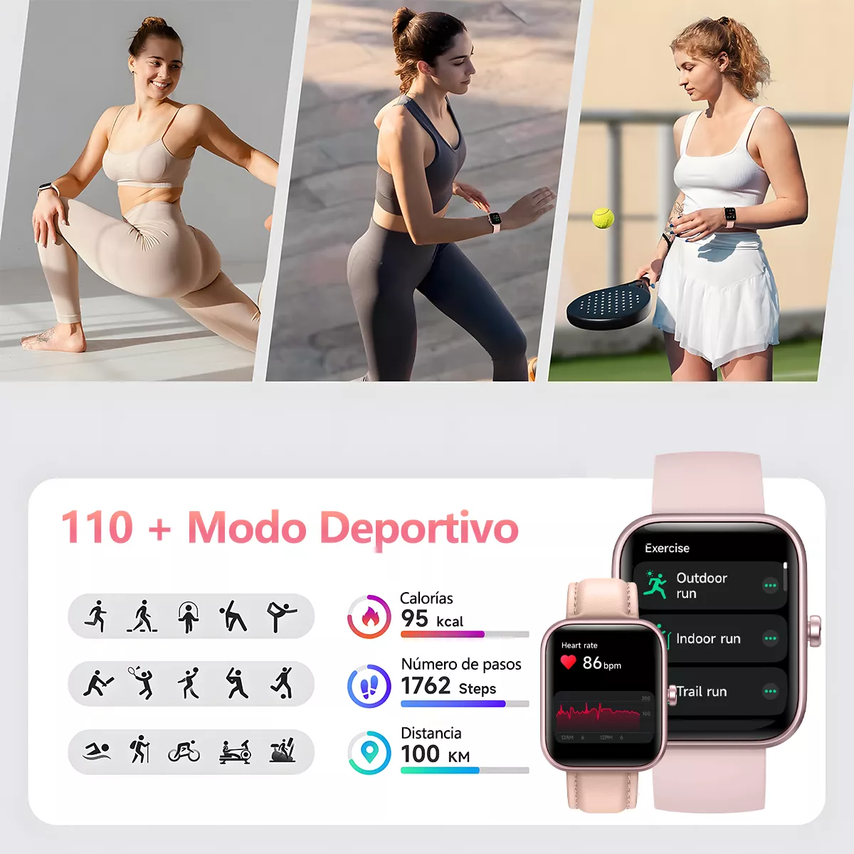Reloj Smartwatch Mujer Reloj Inteligentes Smart reloj Alexa