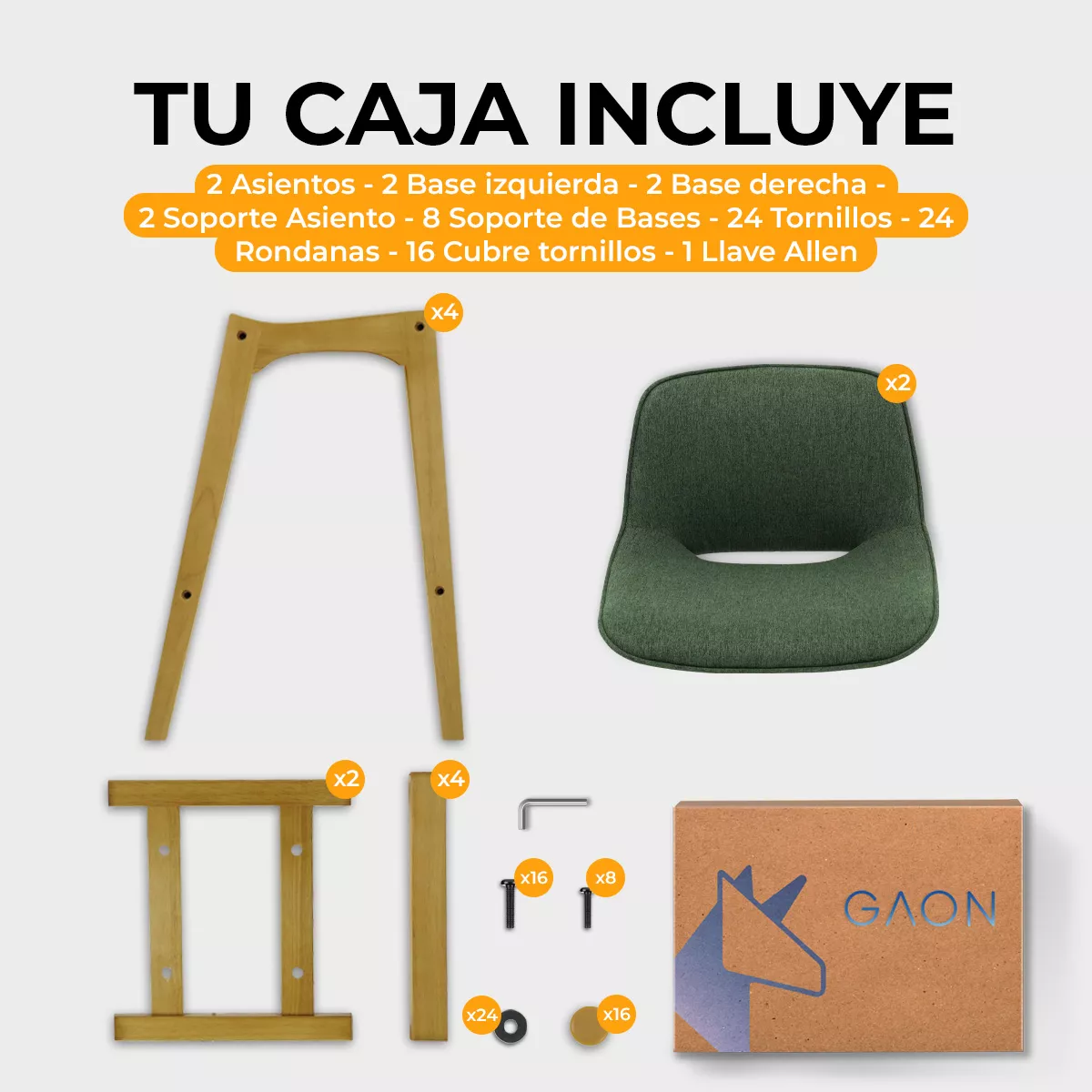 Silla De Bar Con Reposapies Diseño Ergonomico De Madera 2 Pz
