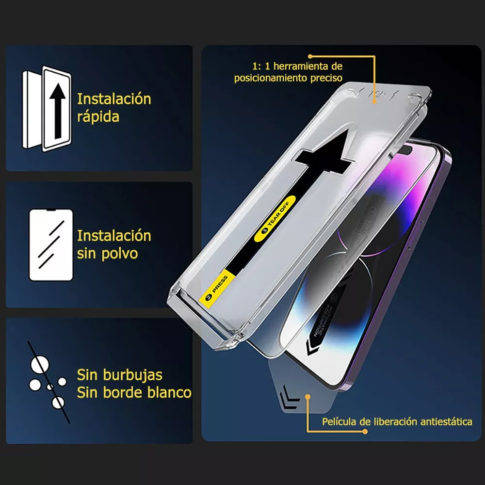 2 Piezas Mica Cristal Templado Hd Para iPhone