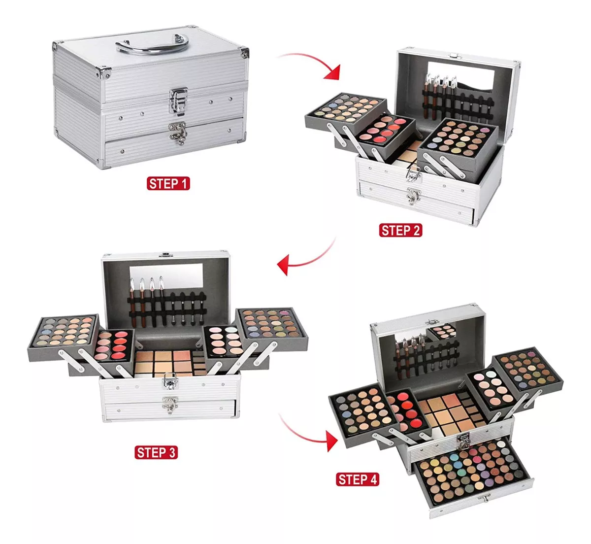 Miss Rose 190-kit De Maquillaje Para Maquillaje, Paleta De