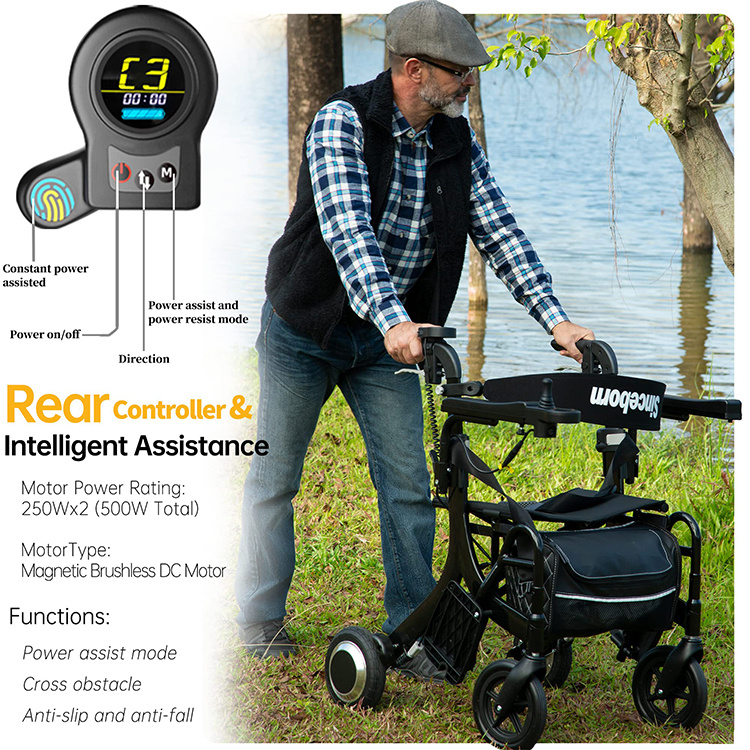 ✨3 in 1 Rollator Walker/Electric Wheelchair✨