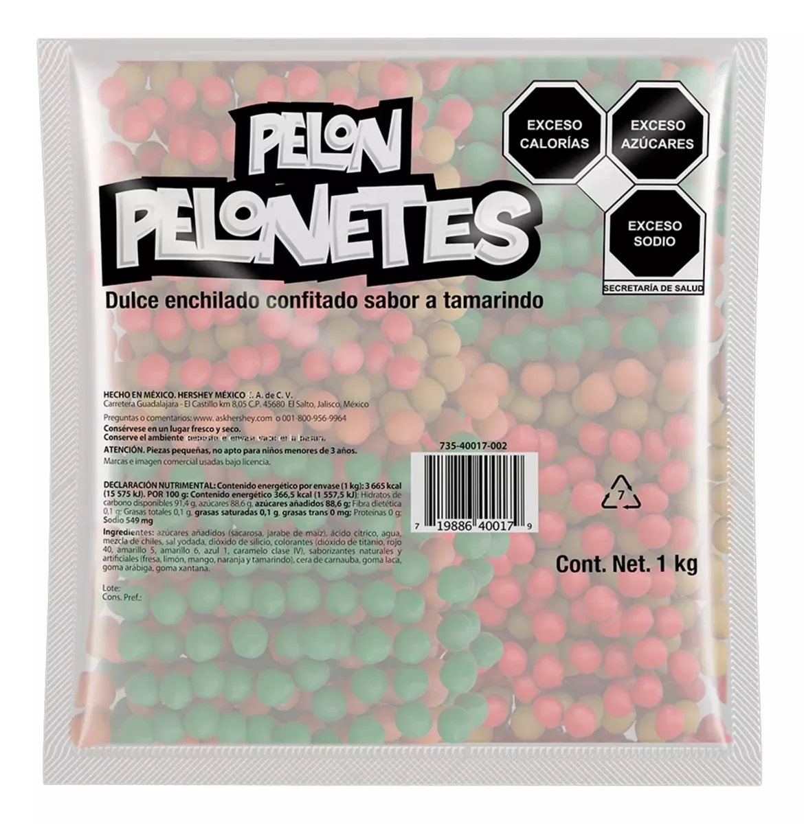 Dulce Pelonetes Pelon Pelo Rico Bolsa 1kg