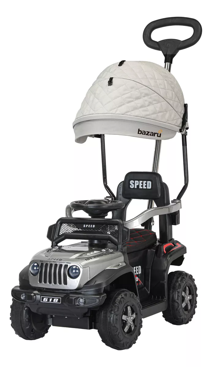 Carrito Montable Sombrilla Push auto Luces Y Sonido Niño