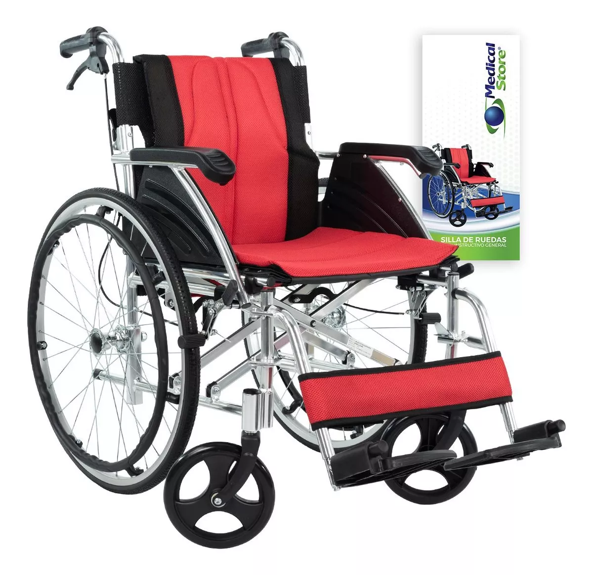 Silla De Ruedas Plegable Aluminio Descansapies Envio Gratis