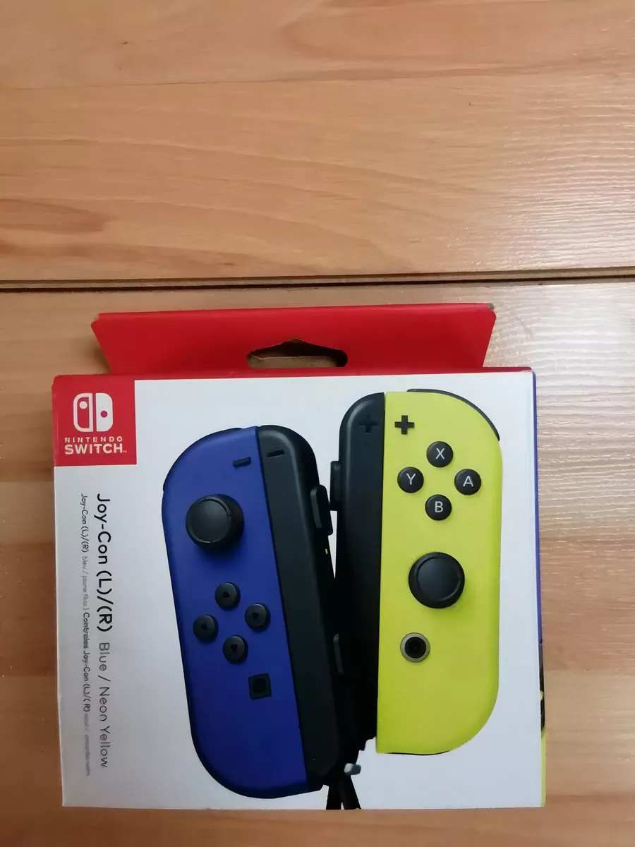 Control joystick inalámbrico Nintendo Switch Joy-Con (L)/(R) LED RGB azul/amarillo neón