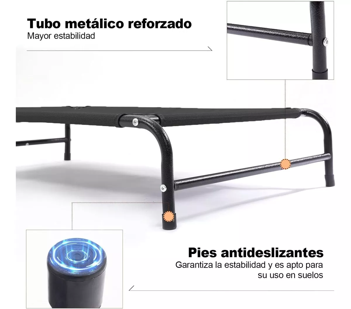 Cama Elevada Para Perros Refuerzo Para Mascotas Grandes L
