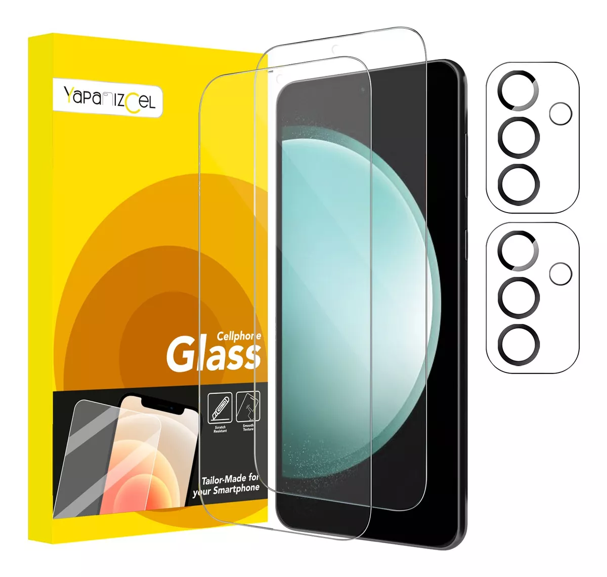 paquete 2 Unidades Mica Cristal Templado + 2 Micas Para Cámara