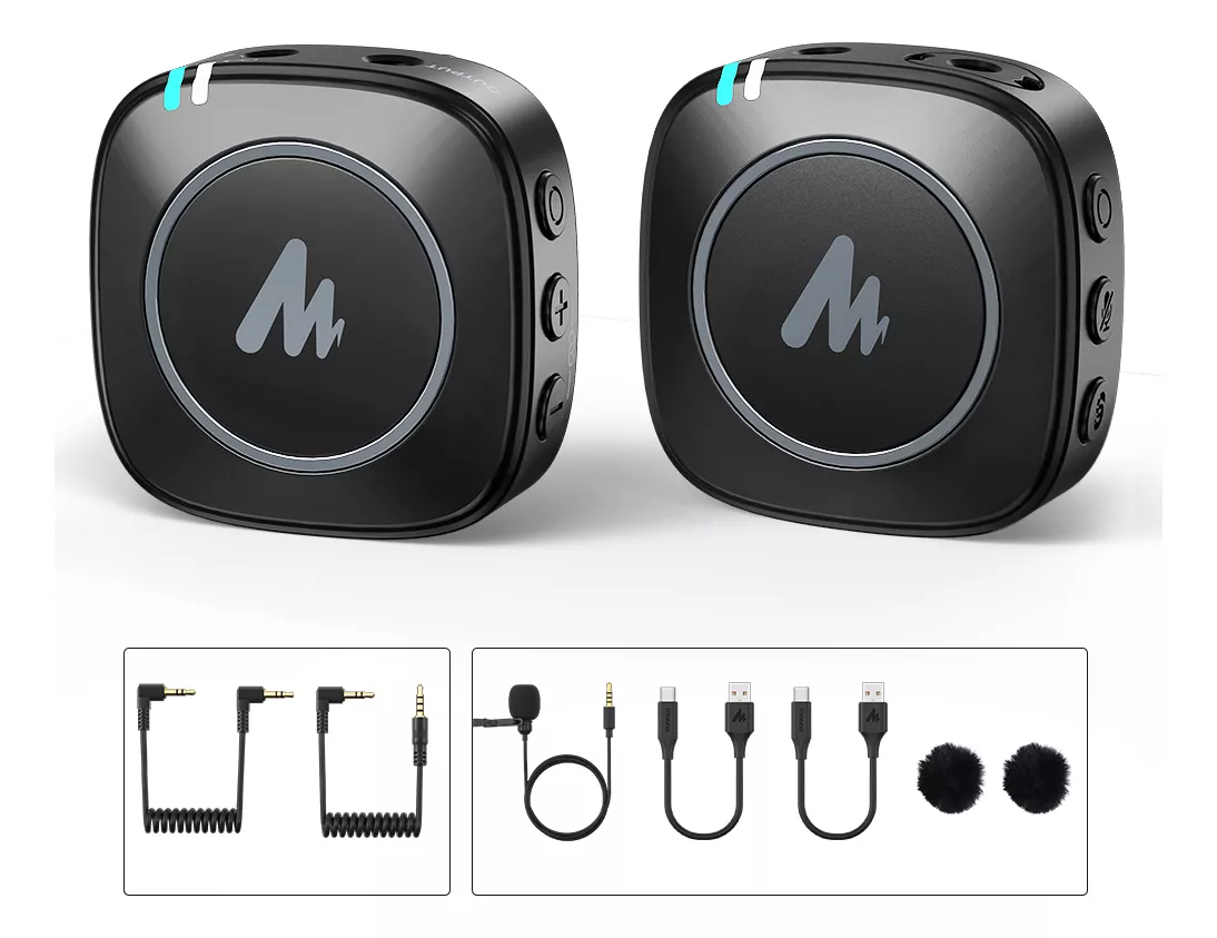 Micr&oacute;fono Inal&aacute;mbrico Lavalier Maono Wm820 Celular Y C&aacute;mara color Negro
