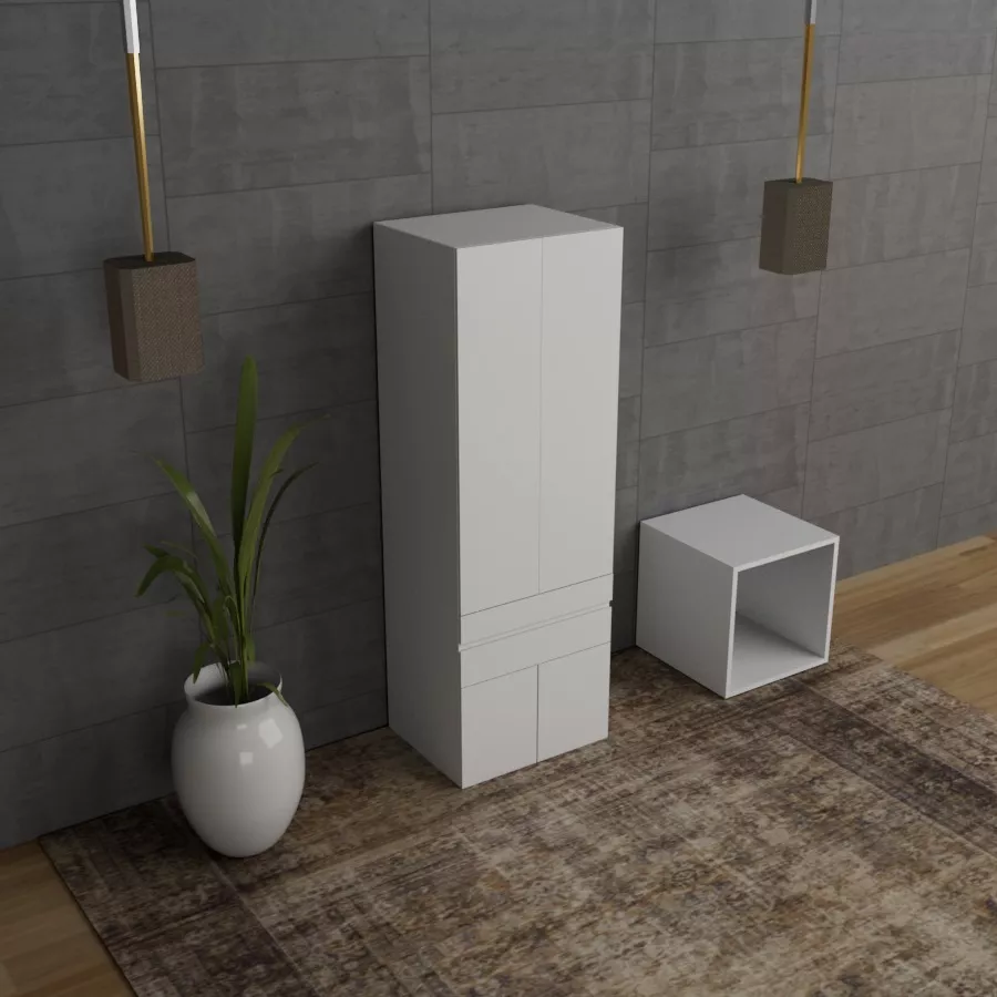 Amanta Muebles Mini Closet Con Tubo Y Puertas Abatibles