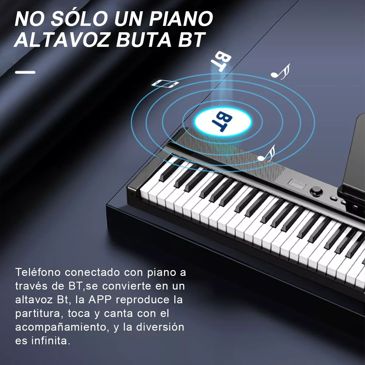 Teclado Musical Plegable Electrónico De 88 Teclas