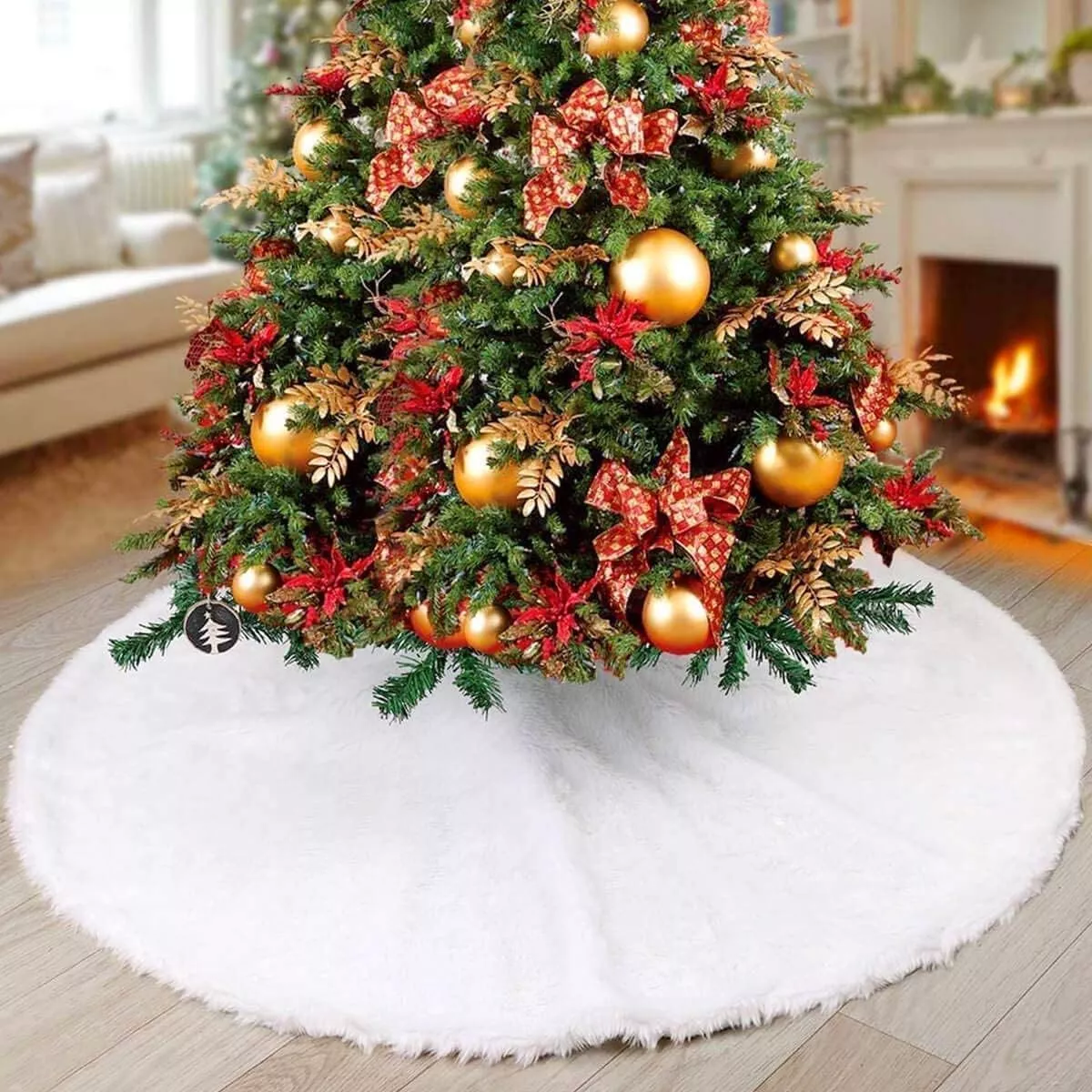Falda Pie Del &Aacute;rbol Para Decoraci&oacute;n Navide&ntilde;a &Aacute;rbol 120cm