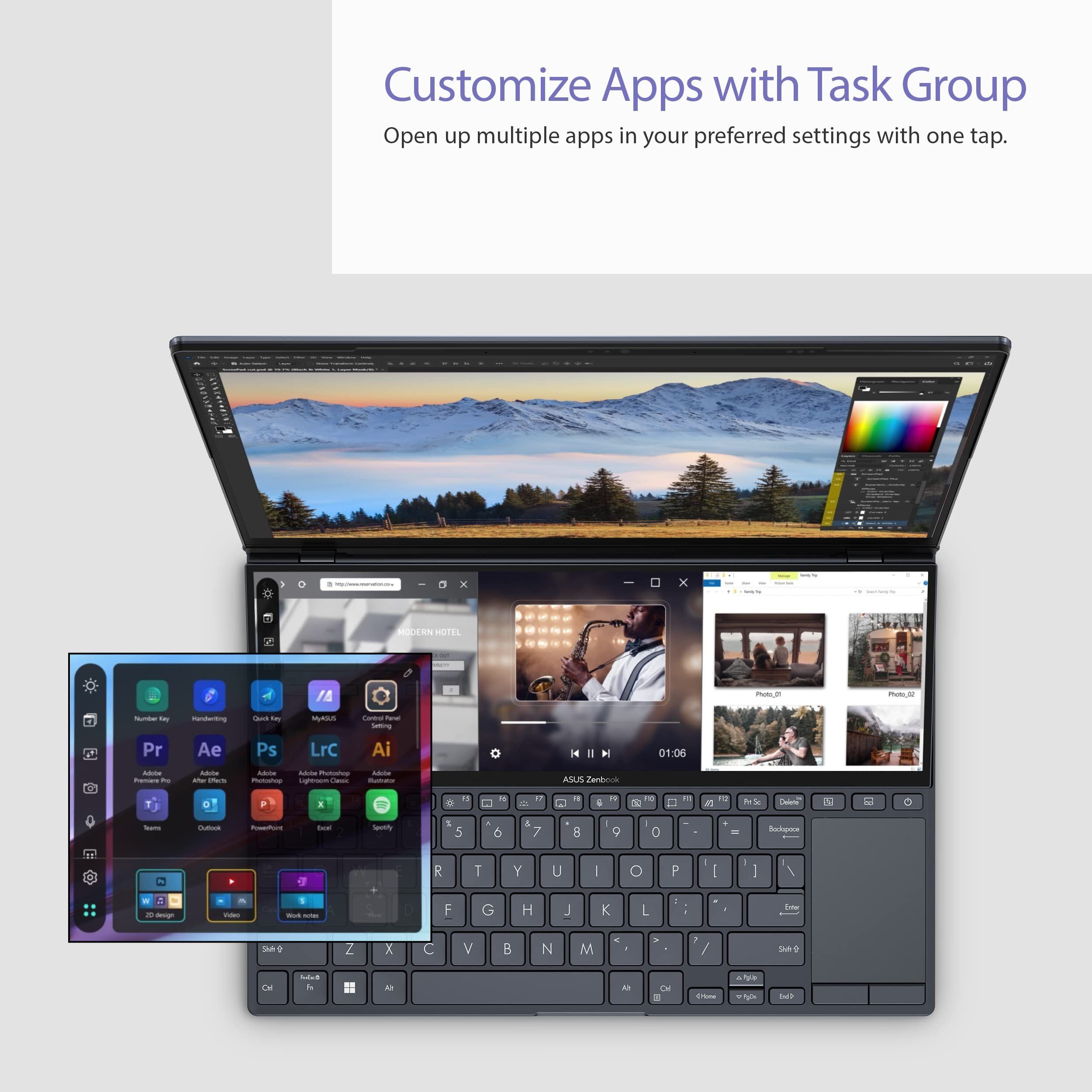 ZENBOOK PRO 14 DUO #OLED Portátil de doble pantalla diseñado para ayudarte a liberar tu potencial creativo