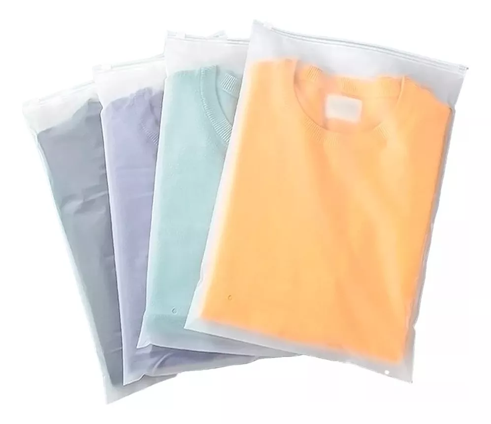 Bolsa Esmerilada Boutique Envio Ropa Cremallera Zipper100pcs