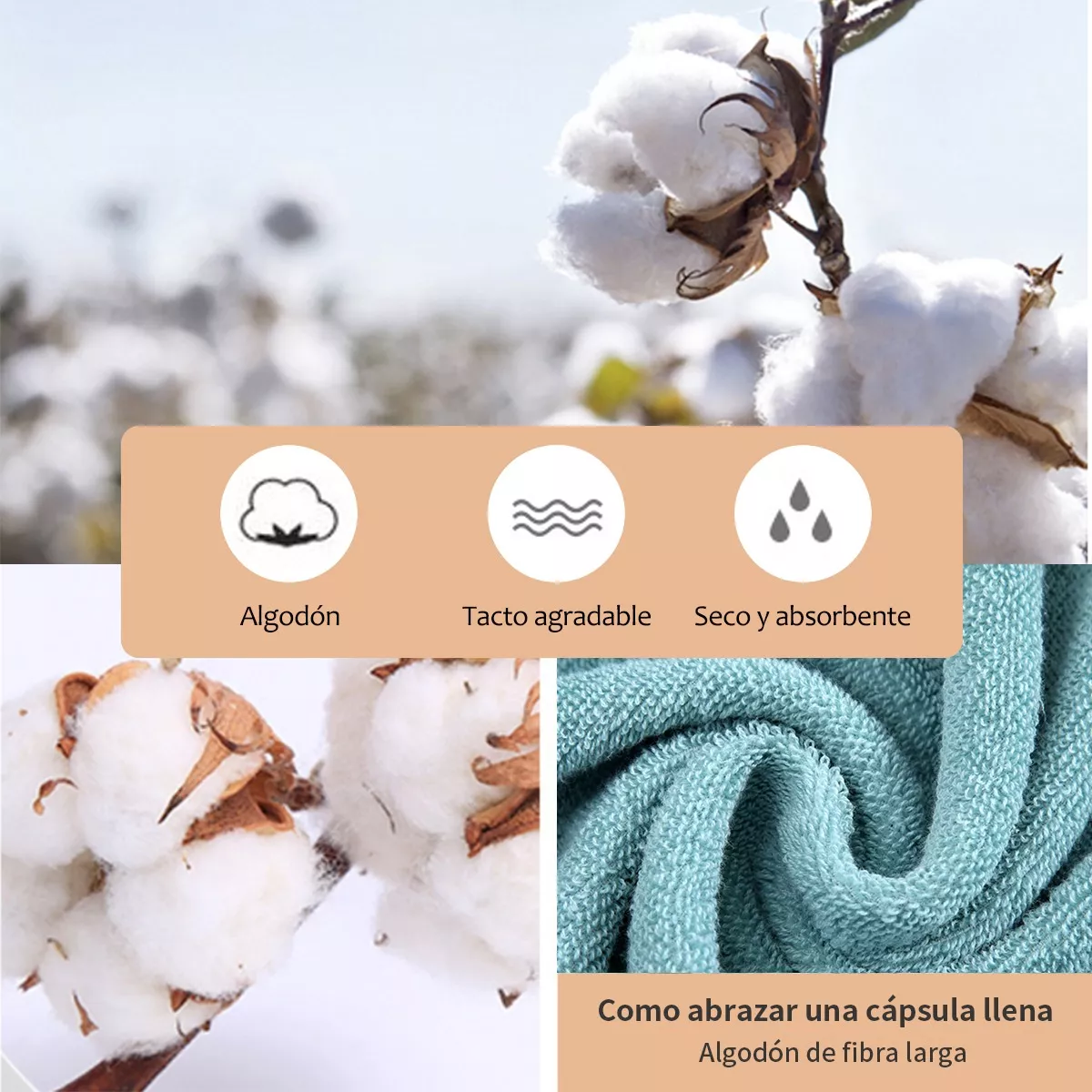 2pcs 100% Algodon Toallas De Baño Juego De Baño Completo