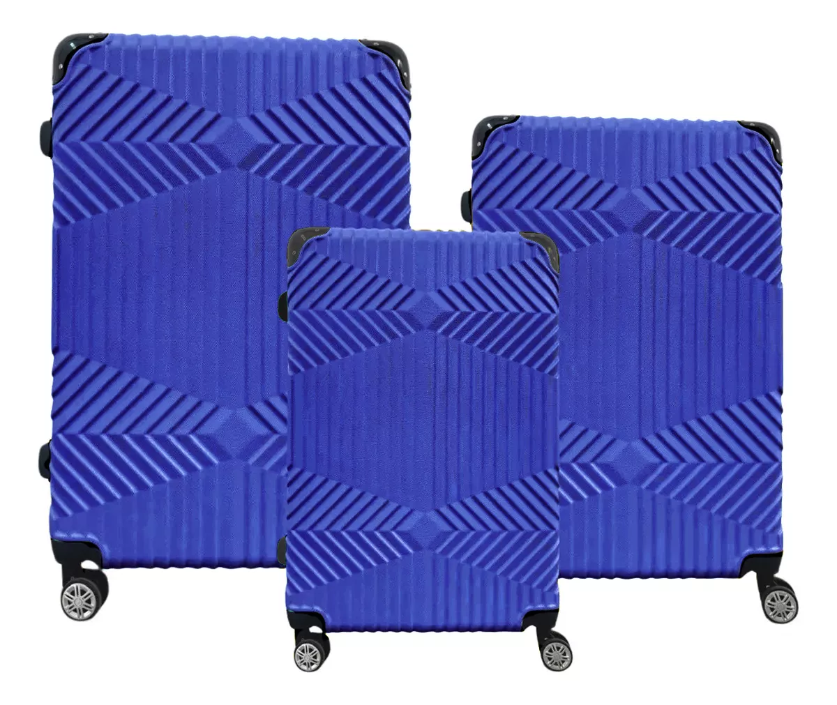 Set 3 Maletas Completas Plastico Viaje Ruedas 360 Y Candado