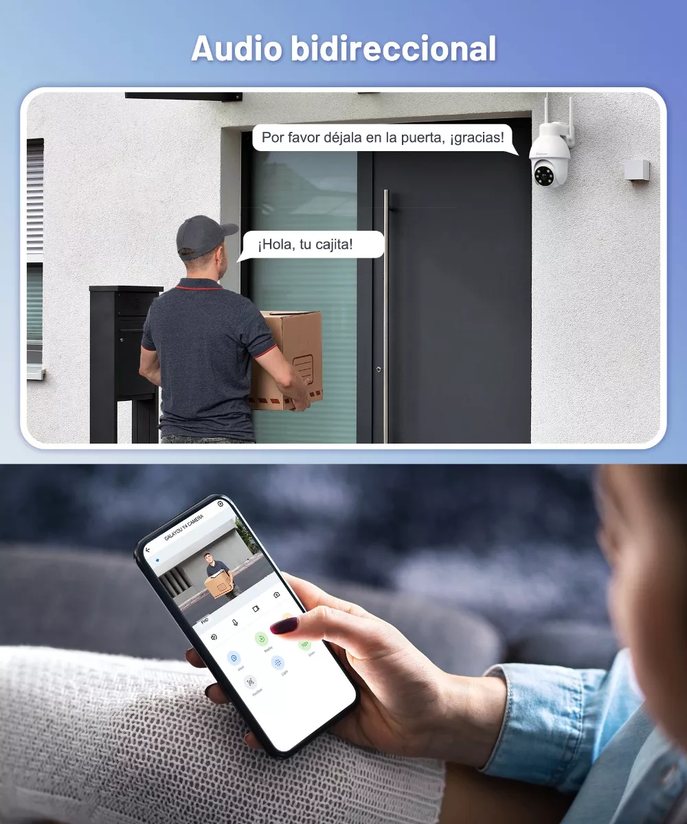 2k Cámara De Seguridad Wifi 2.4g Inalambrico Ptz Movimiento