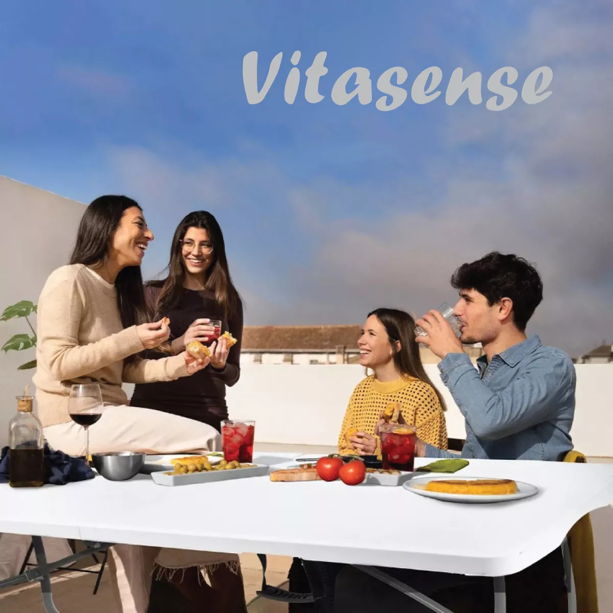 Vitasense Garden MESA-12 Mesa De Exterior De Plástico Color Blanco