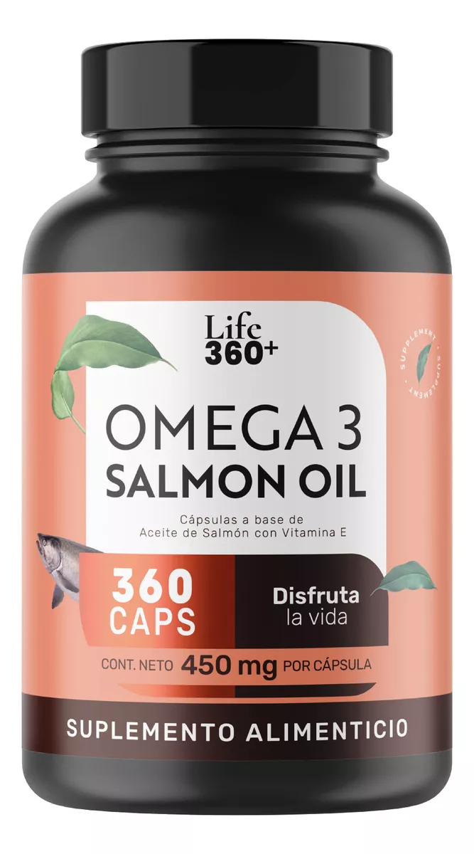 Life 360+ Vitamina E Omega 360 Cápsulas Aceite De Salmón