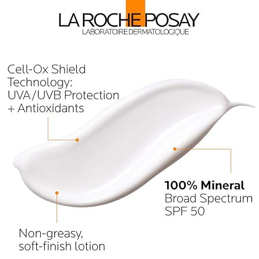 La Roche-Posay Anthelios Mineral Sunscreen SPF 50 Gentle Lotion | Broad Spectrum SPF + Antioxidants | Face & Body Sunscreen. 6 OZ (pack of 2） - Verve BeautyLa Roche-Posay Anthelios Mineral Sunscreen SPF 50 Gentle Lotion | Broad Spectrum SPF + Antioxidants | Face & Body Sunscreen. 6 OZ (pack of 2）Body & face sunscreen leaves skin feeling soothed, soft, & protected. 100% mineral based sunscreen travel size.Body & face sunscreen leaves skin feeling soothed, soft, & protected. 100% mineral based sunscreen travel size.Description
100% mineral sunscreen SPF 50 broad spectrum UVA/UVB protection. Zinc oxide and titanium dioxide sunscreen for face & body. Oil free, non greasy, soft finish. Oxybenzone free sunscreen. Travel size sunscreen.
Benefits
Body & face sunscreen leaves skin feeling soothed, soft, & protected. 100% mineral based sunscreen travel size.
Suggested Use
Apply this mineral sunscreen 15 minutes before sun exposure. Water Resistant (80 minutes).$39.90理肤泉防晒霜