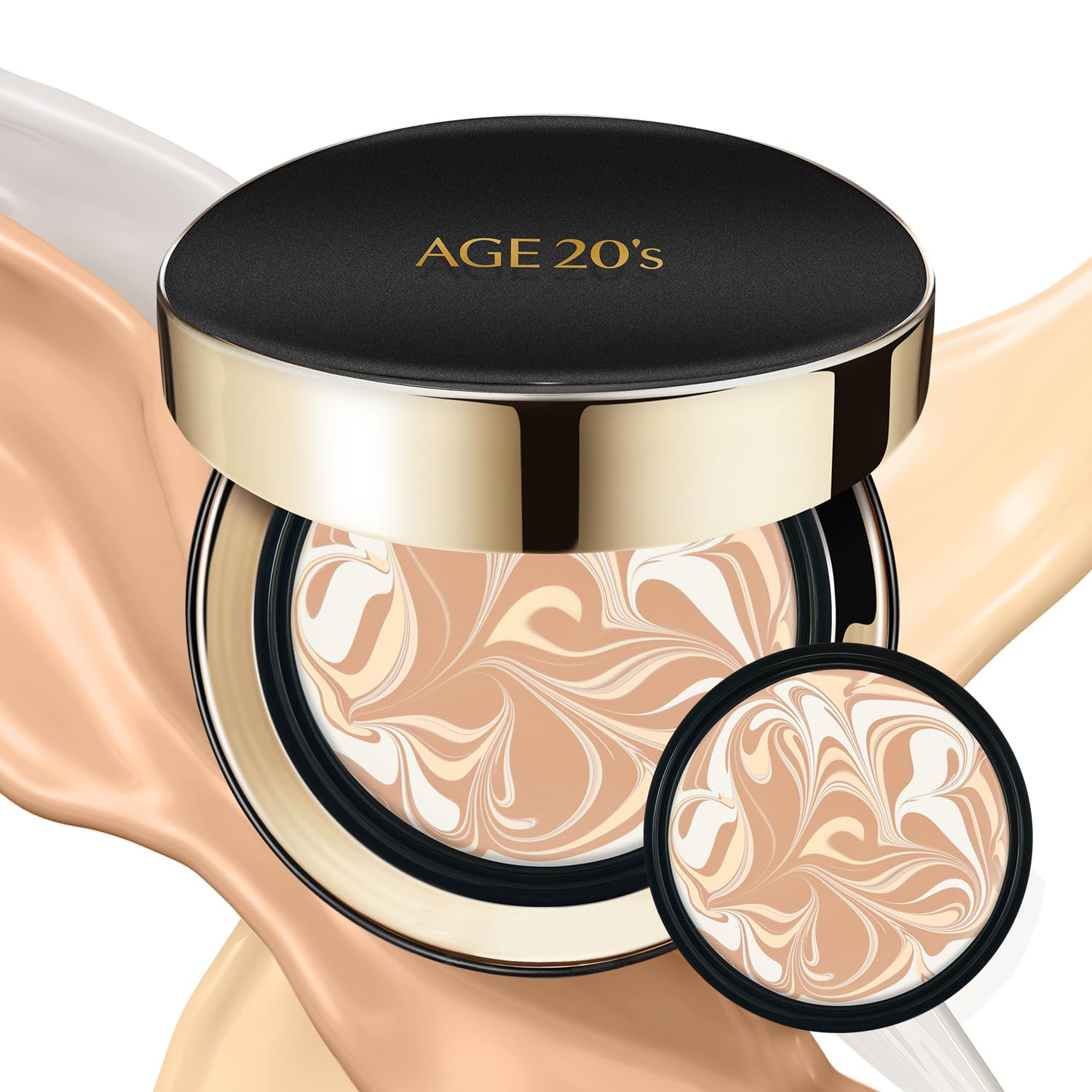 AGE 20's Signature Intense Sunscreen SPF 50+ Foundation, Natural Coverage, Cushion Korean Makeup, 71% Essence Natural Dewy Finish, Refill Included, 21 Light Beige (0.49 oz x2 ea) - Verve BeautyAGE 20's Signature Intense Sunscreen SPF 50+ Foundation, Natural Coverage, Cushion Korean Makeup, 71% Essence Natural Dewy Finish, Refill Included, 21 Light Beige (0.49 oz x2 ea)AGE 20's air cushion foundation, fine coverage, creating a delicate makeup.$36.99AGE 20's 防晒+粉底液