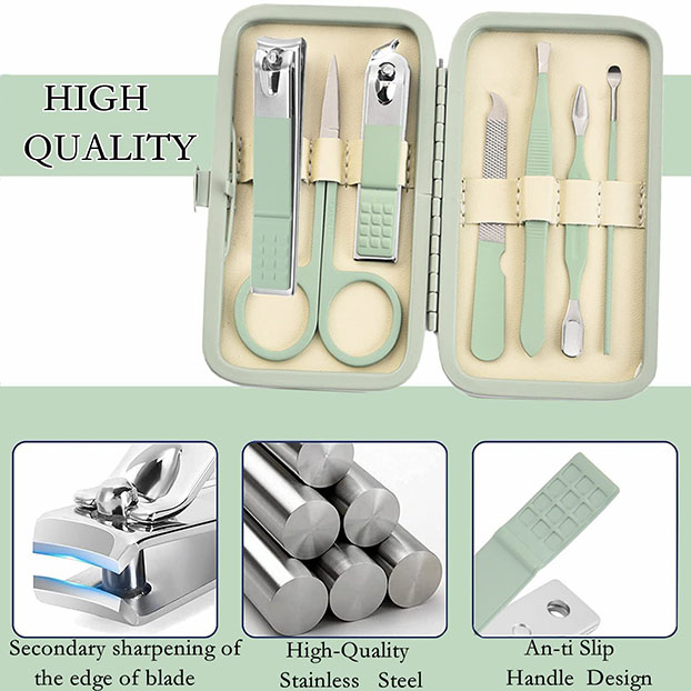 Manicure Set - Handheld Nail Clipper Set Tools with Luxury Manicure Set Professional Stainless Steel Travel Case - Verve BeautyManicure Set - Handheld Nail Clipper Set Tools with Luxury Manicure Set Professional Stainless Steel Travel Case$0.00指甲刀7件套