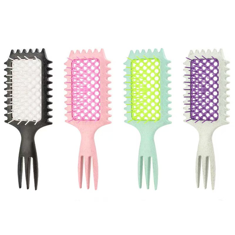 Three-pronged swallowtail wet and dry dual-use massage hair detangling hair comb - Verve BeautyThree-pronged swallowtail wet and dry dual-use massage hair detangling hair comb$19.00三叉燕尾梳子