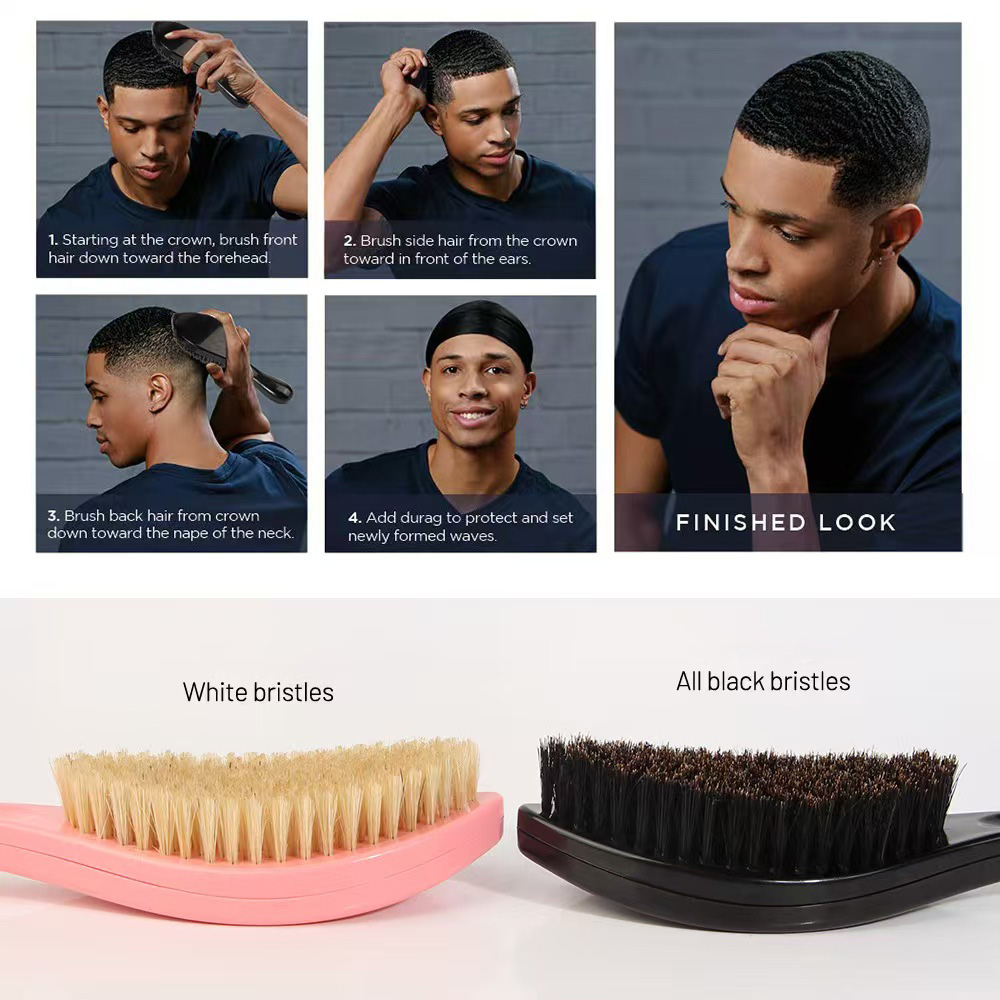 Men's beard brush hair salon special pig bristle oil head brush curly hair brush - Verve BeautyMen's beard brush hair salon special pig bristle oil head brush curly hair brush$19.00男士胡须刷