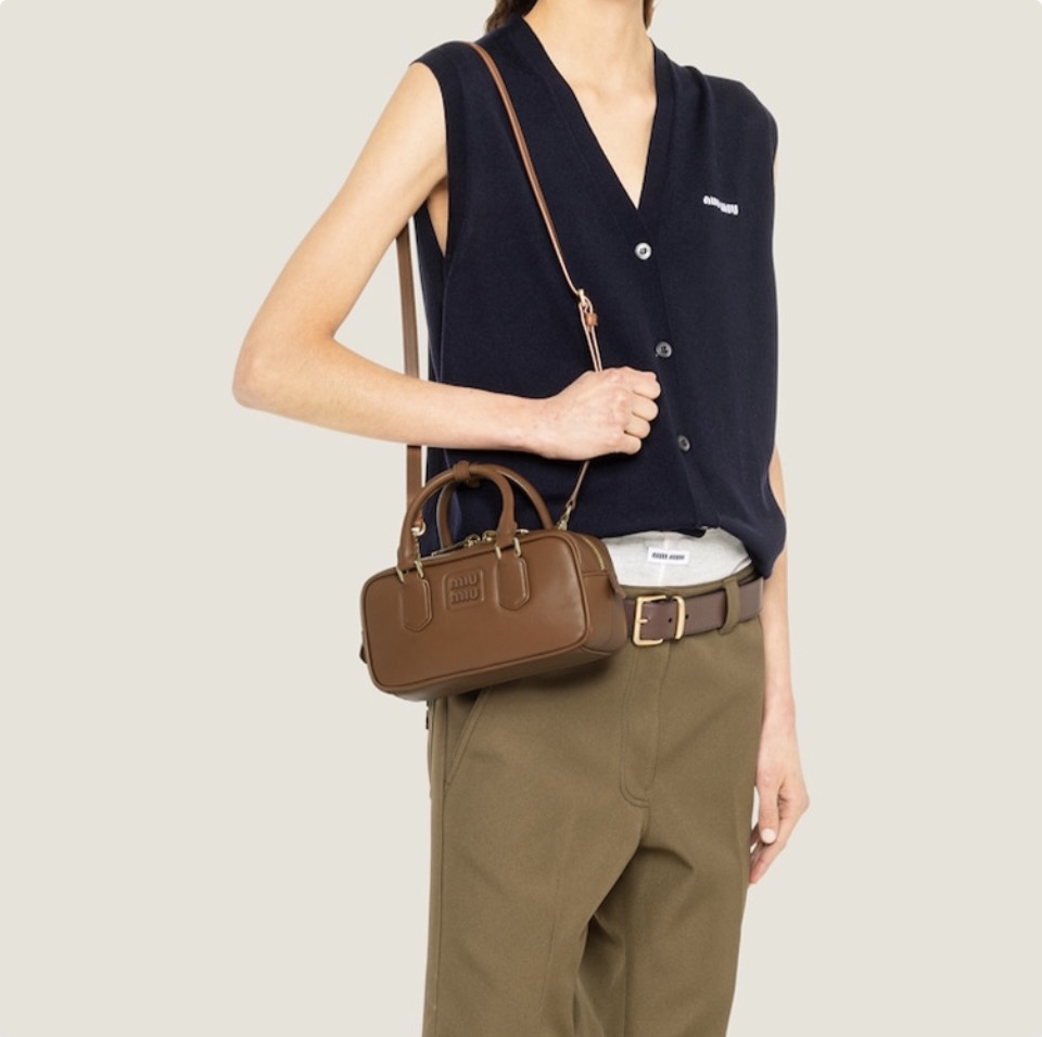 MIU MIU Arcadie Leather Handbag