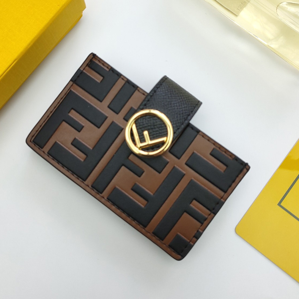 FENDI Embossed Letter Card Holder