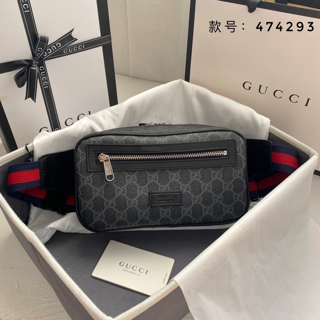 Gucci Canvas & Leather Waist bag