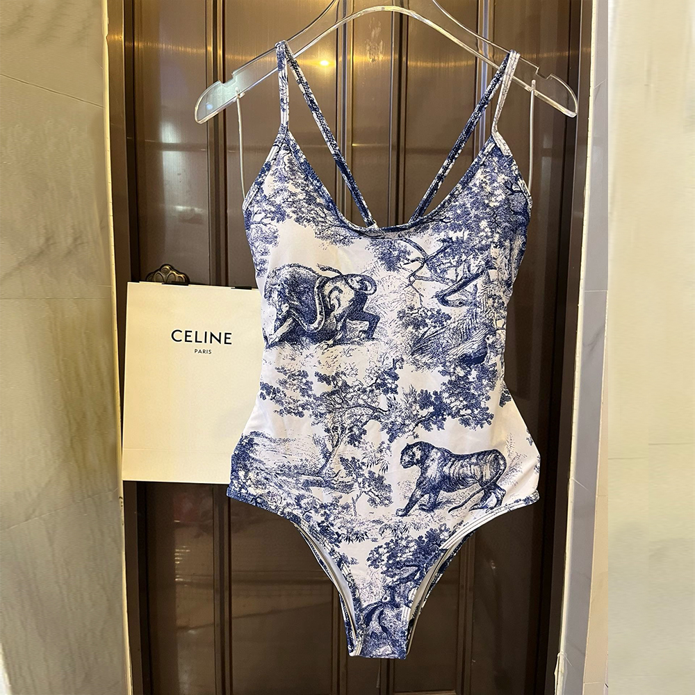 Dior Animal One-piece Swimsuit   Swimwear