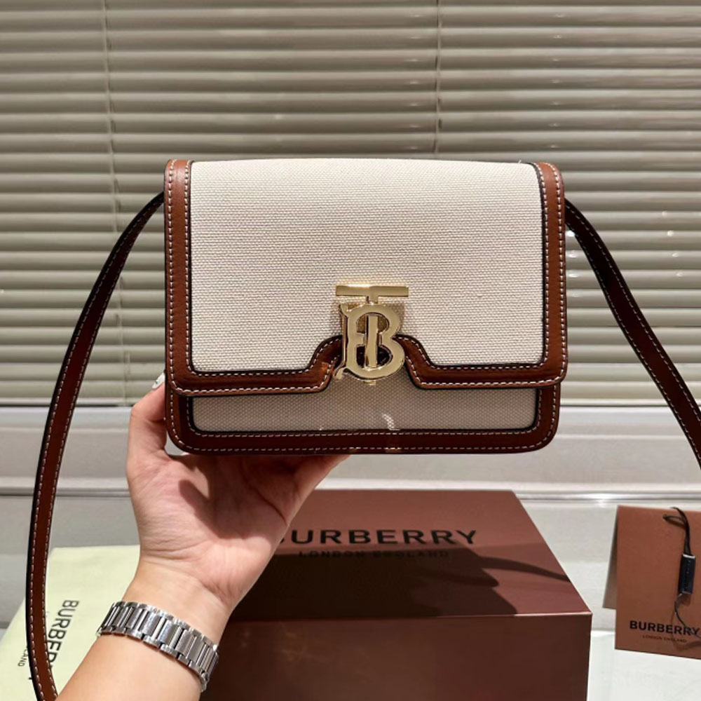 Burberry Canvas&leather Bag Small