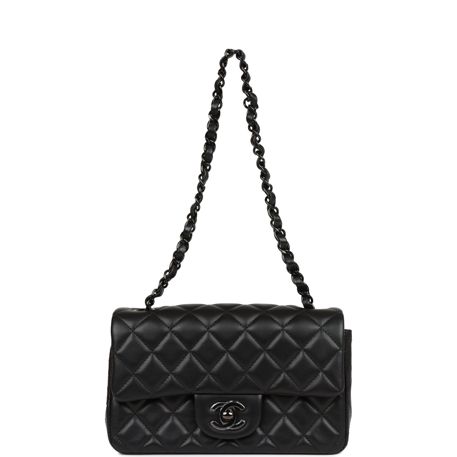 Chanel Classic Flag Bag Flap Bag SO Black   20CM