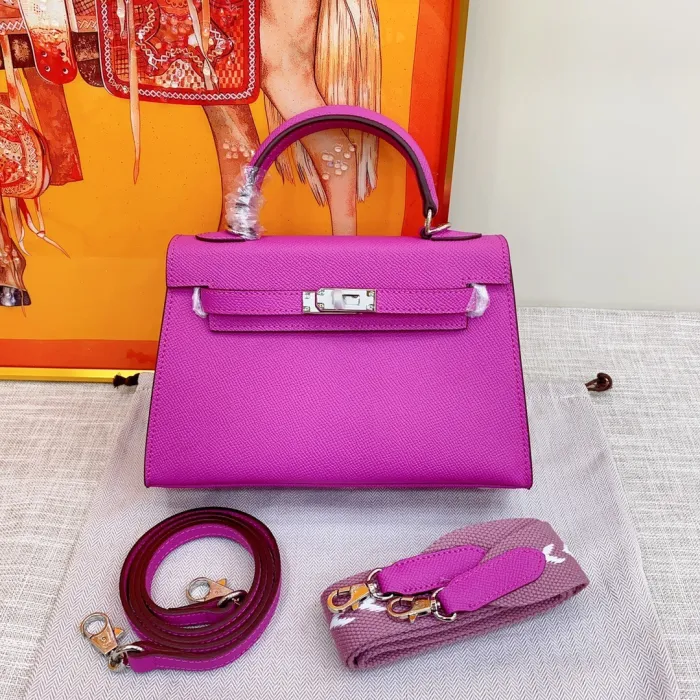 Hermès Kelly22 Silver Buckle Epsom Tote