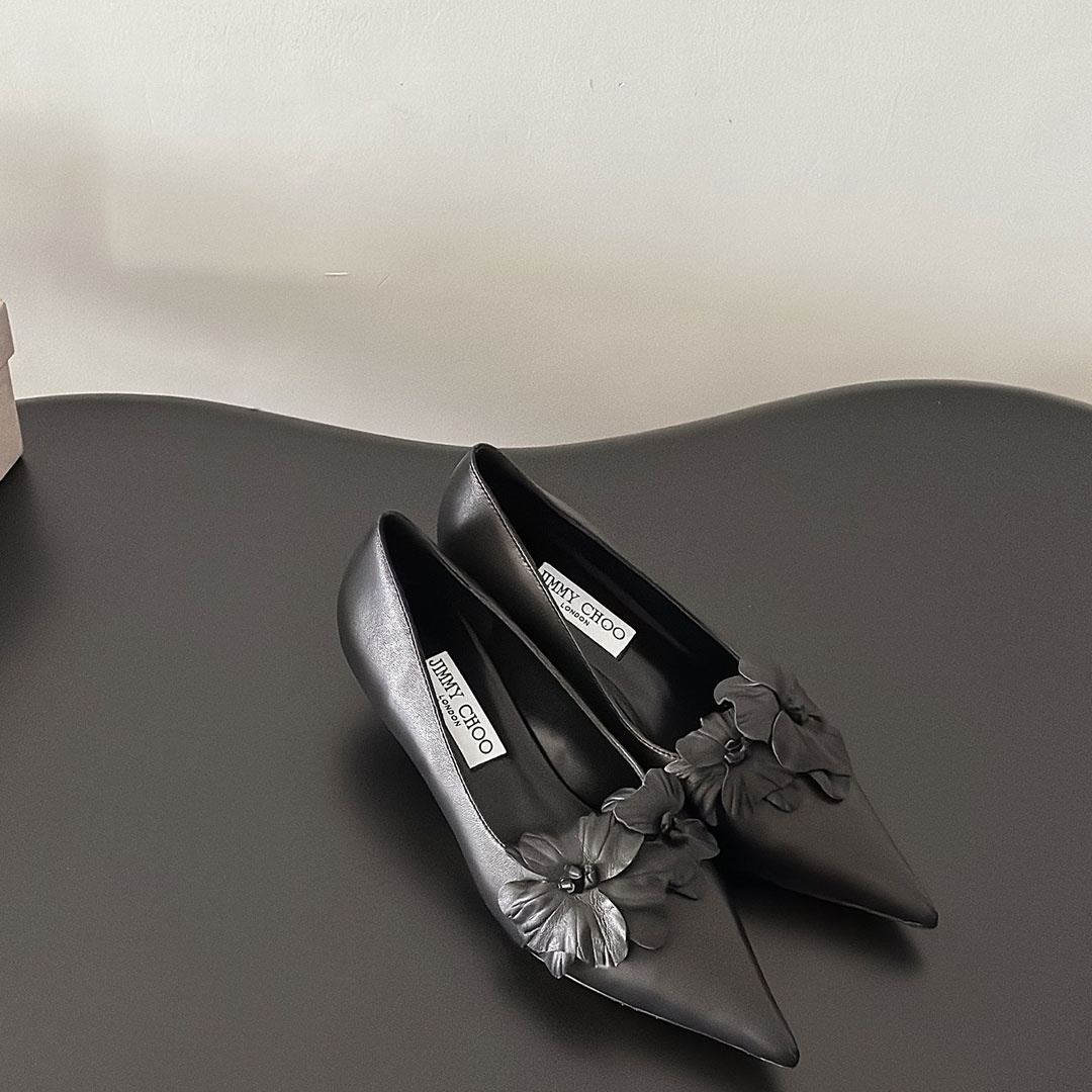 Jimmy Choo 6CM Slim And Simple Fashion Slide Sandal